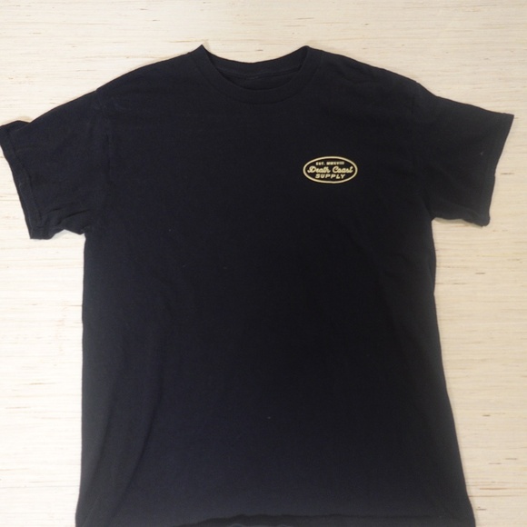 Death Coast Supply Graphic T-Shirt Men’s Medium – Pin-Up Girl Dice Print Black - Picture 3 of 4